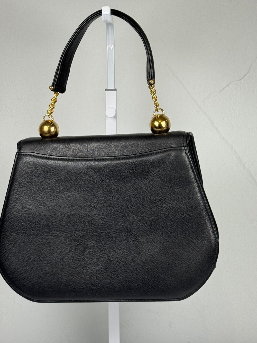 Mila Schon black top handle purse with dust bag and box - Picture 2 of 14